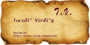 Turzó Virág névjegykártya